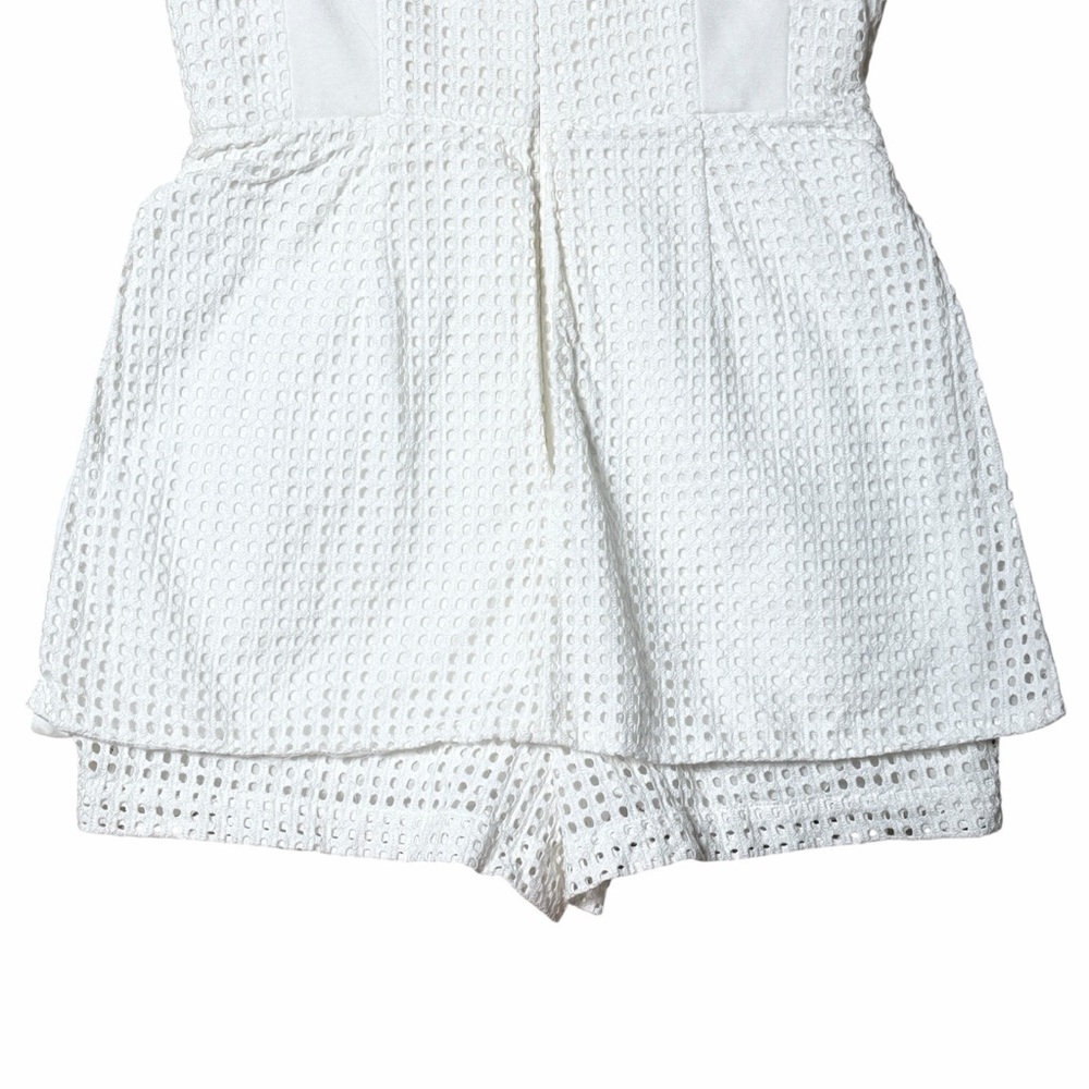 BCBGMAXAZRIA White Melany Bustier Romper Womans 4 - Picture 8 of 9